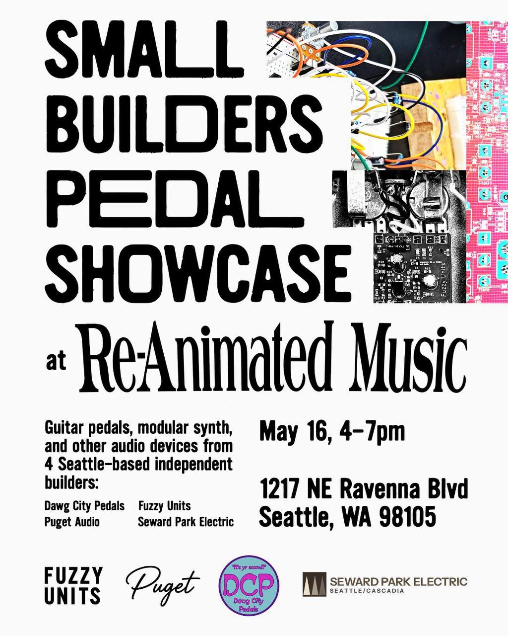 Re-Animated Music pedal builder showcase flyer