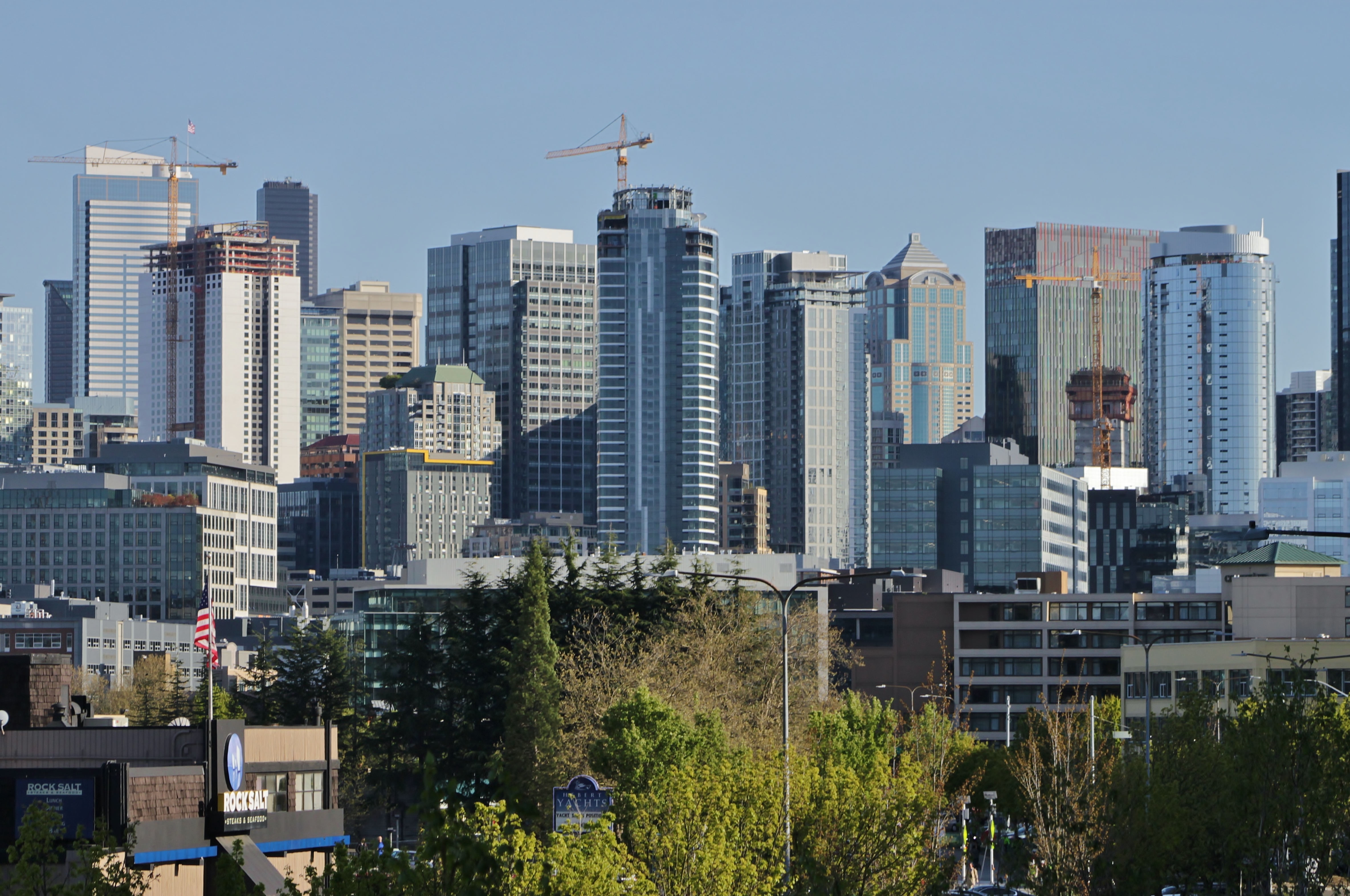 Denny Triangle and South Lake Union skyline