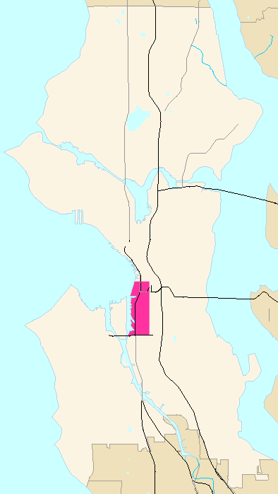 Map of Seattle's SoDo neighborhood